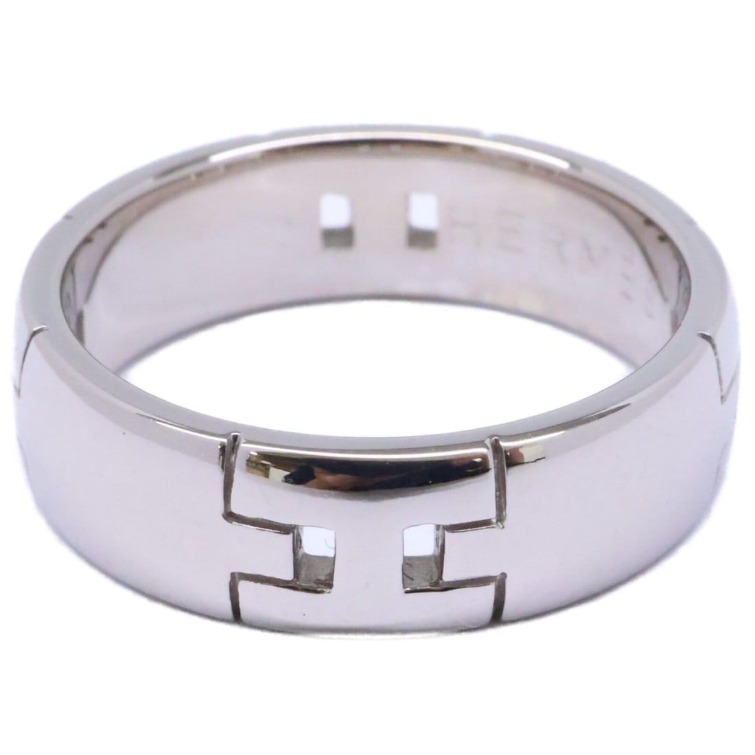 HERMES Hermes Newly Polished Au750 WG Hercules Petite Model Ring, Size 53, White Gold, Women's: --- Catalog ---Category: SizeUS Size: 6.5Brand Size: 53Category: DesignType: Band ringColor: WhiteGender: WomenMaterial: White gold (18K)Category: GeneralBrand: Hermes--- Item List ---Section: Conditi