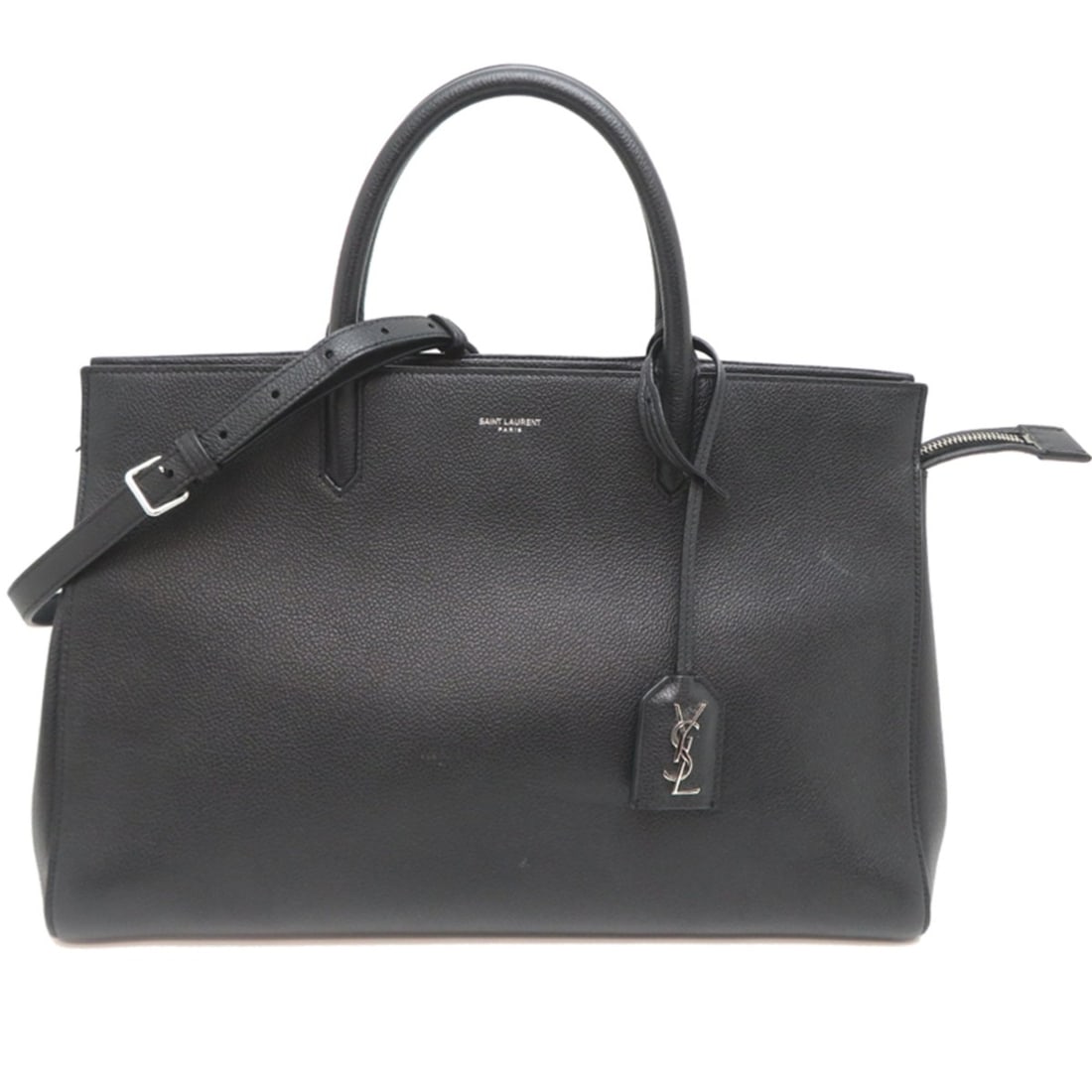 Saint Laurent Paris Cabarit Gauche 2-way bag, women's handbag, 620667, leather, black. (1 of 10)