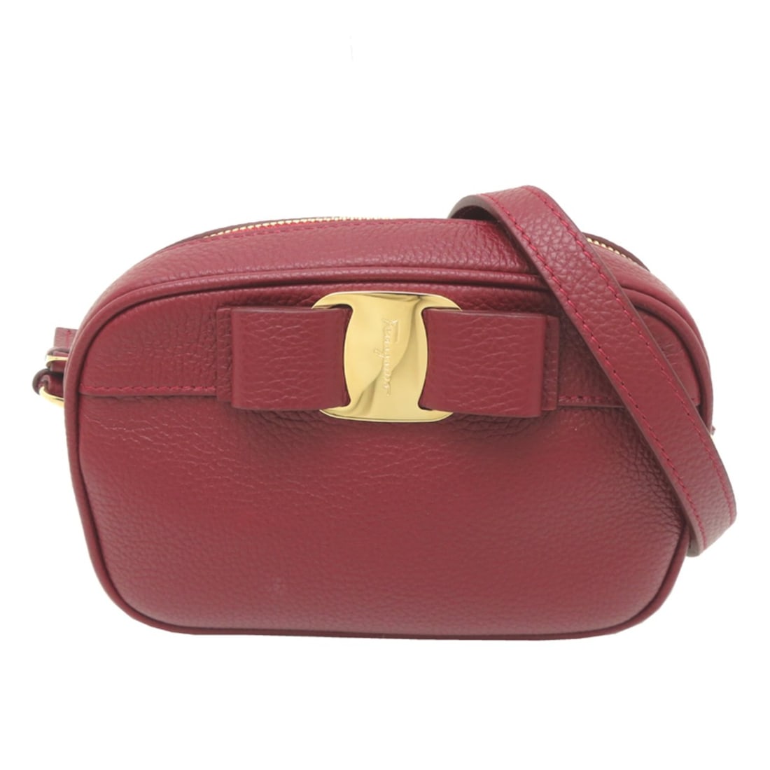 Salvatore Ferragamo Women's Shoulder Bag EE-21H498 Leather Red: --- Catalog ---Category: SizeSize (HxWxD): 12cm x 18cm x 5.5cm / 4.72'' x 7.08'' x 2.16''Category: DesignType: Shoulder bagColor: Red colorGender: WomenMaterial: Leather Category: GeneralMPN: EE-21H49