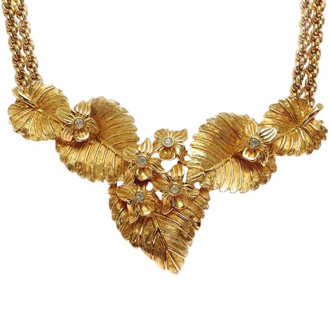 Christian Dior Flower Motif (Vintage) Women's Necklace GP: --- Catalog ---Category: SizePendant Size: 40.8mm x 92.4mm / 1.6'' x 3.63''Neck Circumference: 46 cm / 18.11''Category: DesignGender: WomenMaterial: Gold platingNecklace Type: NecklaceCategory: Genera