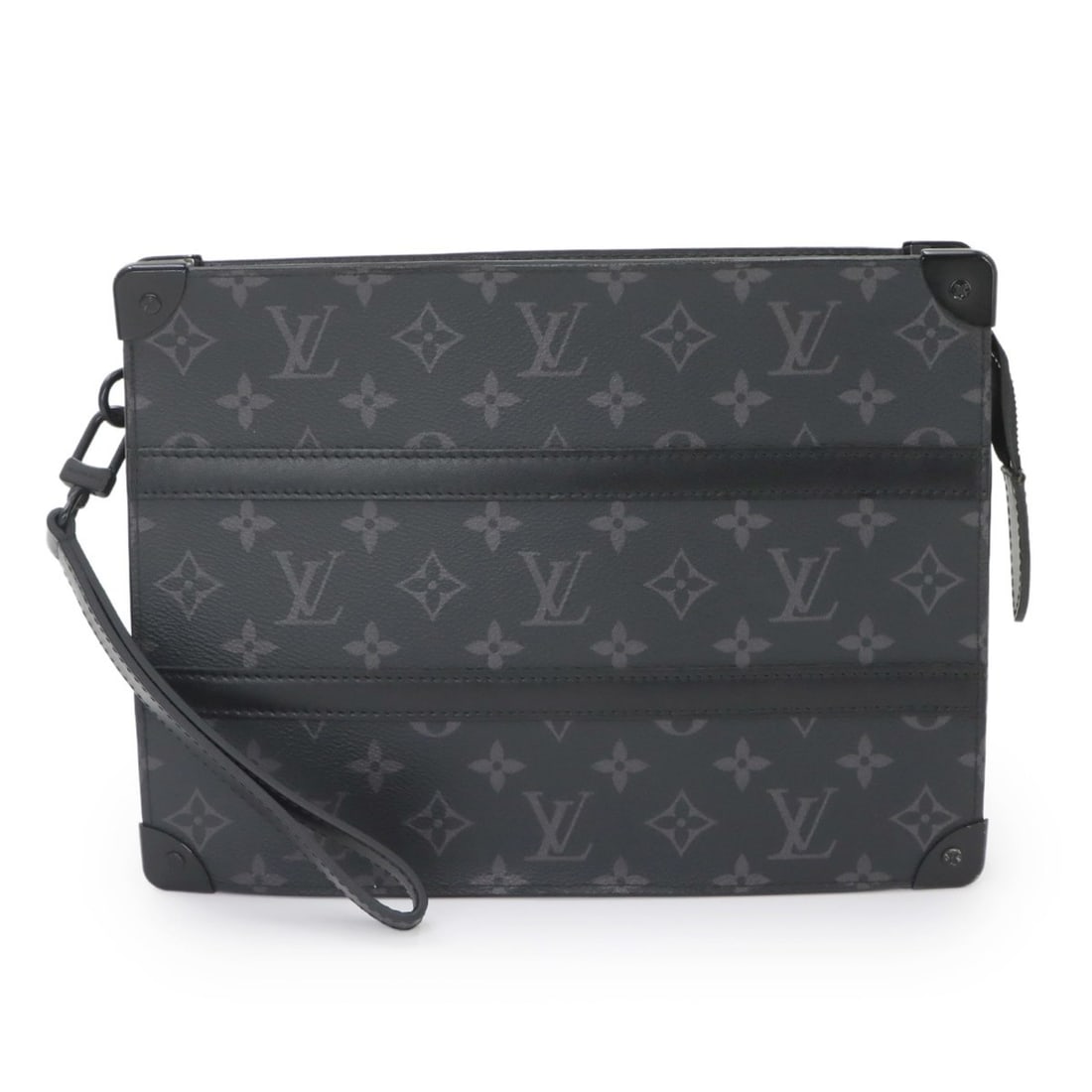 Louis Vuitton Monogram Eclipse Trunk Pochette Clutch Second Handbag M45937 RFID (1 of 10)