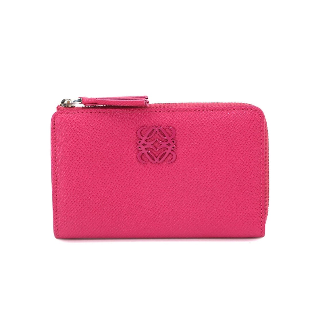 Loewe Anagram Coin Purse - Leather, Pink, Silver Hardware: --- Catalog ---Category: SizeSize (HxWxD): 8cm x 13cm x 1.5cm / 3.14'' x 5.11'' x 0.59''Category: DesignType: Coin purse/coin caseColor: PinkGender: WomenMaterial: Leather Category: GeneralBrand: Loew