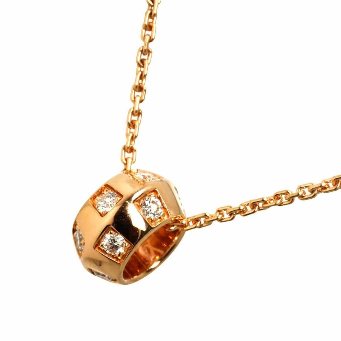 Louis Vuitton Le Damier de Diamond Necklace, 50cm, 18K Pink Gold (750): --- Catalog ---Category: SizePendant Size: 11.8mm x 11.7mm / 0.46'' x 0.46''Neck Circumference: 50 cm / 19.68''Category: DesignGender: Women,MenMaterial: Pink gold (18K)Necklace Type: NecklaceCategory