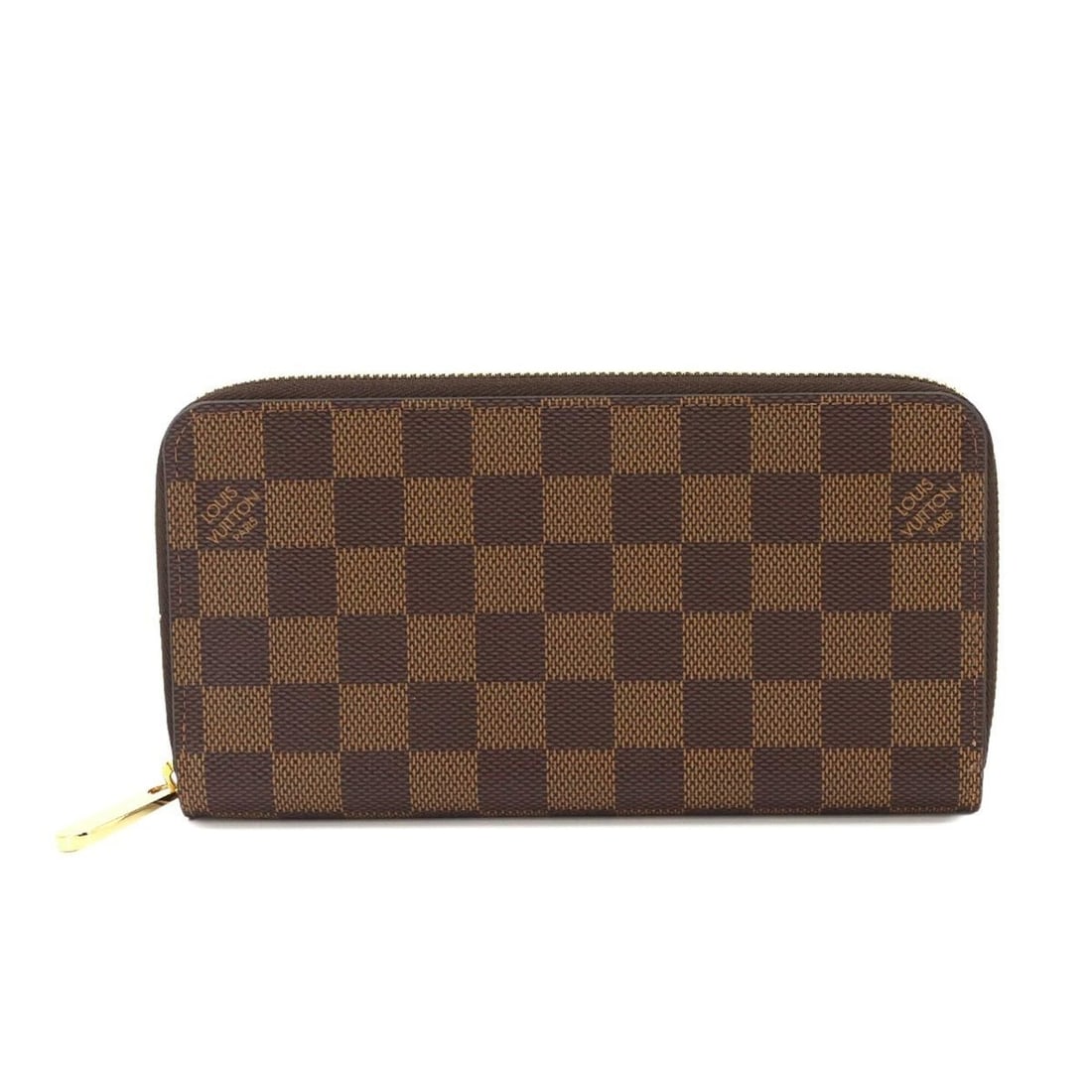 Louis Vuitton Damier Zippy Wallet Round Long Ebene Rose Ballerine N60046 RFID: --- Catalog ---Category: SizeSize (HxWxD): 10.5cm x 19.5cm x 2cm / 4.13'' x 7.67'' x 0.78''Category: DesignType: Long wallet (bi-fold)Color: Damier Canvas, Ebene, Rose ballerineGender: Women,MenMateri