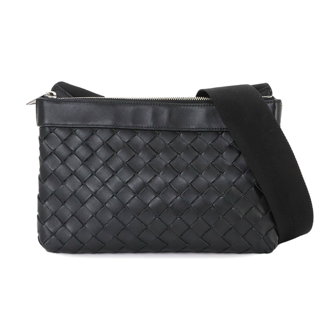 Bottega Veneta Classic Intrecciato Duo Shoulder Handbag, Leather, Black, 651938 Bag (1 of 9)