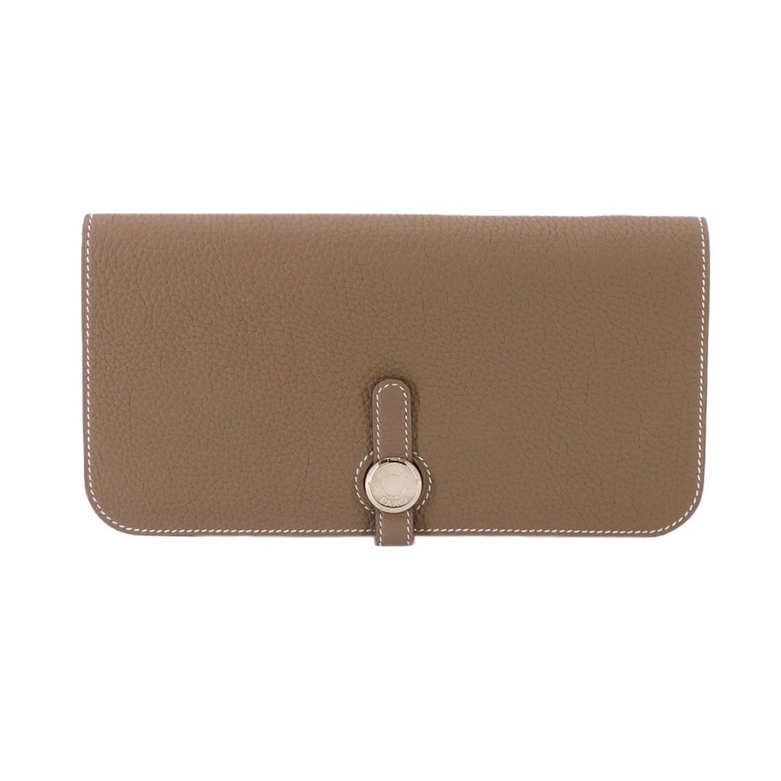 Hermes Dogon Long Bi-fold Wallet, Togo Leather, Etoupe, Y Stamp, Silver Hardware (1 of 10)