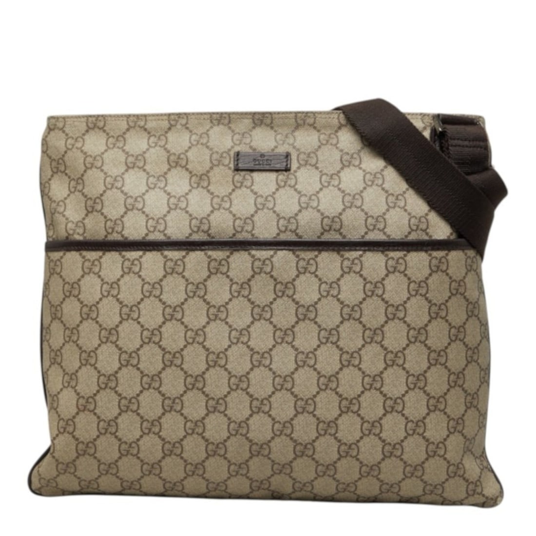 Gucci GG Supreme Crossbody Shoulder Bag 141198 Brown Beige Leather Women's GUCCI: --- Catalog ---Category: SizeSize (HxWxD): 29cm x 35cm x 1cm / 11.41'' x 13.77'' x 0.39''Category: DesignType: Shoulder bagColor: Beige, BrownGender: WomenMaterial: PVC , Leather Category: GeneralMPN: