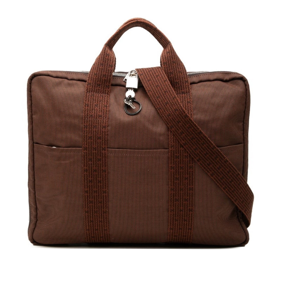 Hermes Herline Briefcase, Handbag, Shoulder Bag, 2-Way, Brown Canvas, Women's HERMES: --- Catalog ---Category: SizeSize (HxWxD): 29cm x 37cm x 4cm / 11.41'' x 14.56'' x 1.57''Category: DesignType: Briefcase, Handbag, Shoulder bagColor: BrownGender: WomenMaterial: Canvas Category: Gener