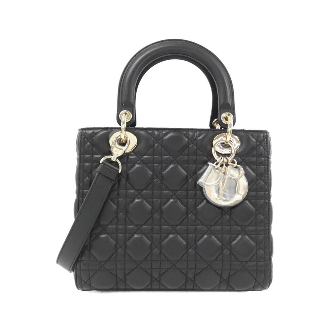Christian Dior Lady Medium M0565ONGE Handbag: --- Catalog ---Category: SizeSize (HxWxD): 20cm x 24cm x 12cm / 7.87'' x 9.44'' x 4.72''Category: DesignType: HandbagColor: BlackGender: WomenMaterial: Leather Leather/Fur Type: Lamb leatherCategory: 