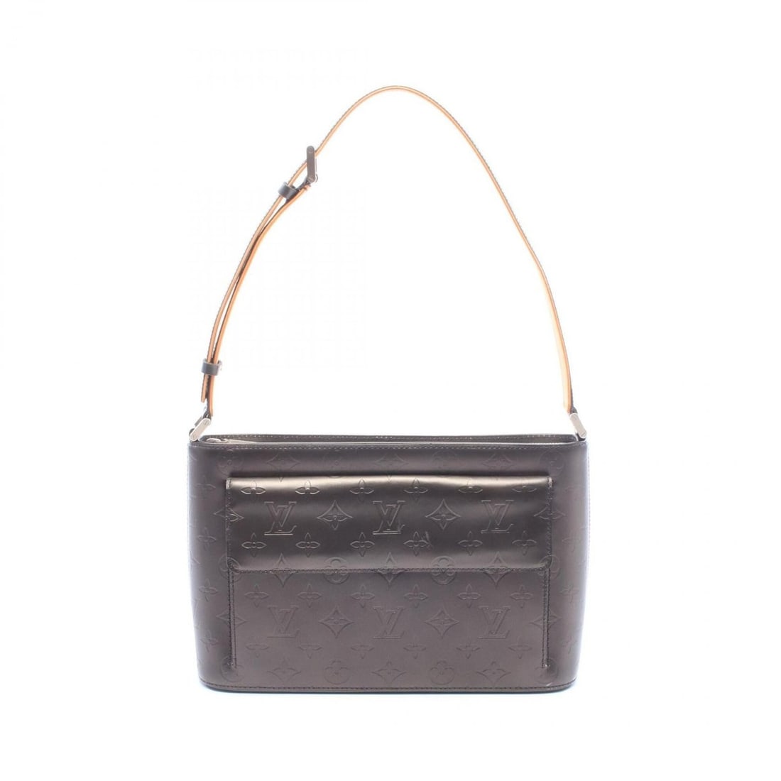 Louis Vuitton Alston Shoulder Bag/Handbag, Leather, Monogram Matte, Women's, Black, M55122 (1 of 12)