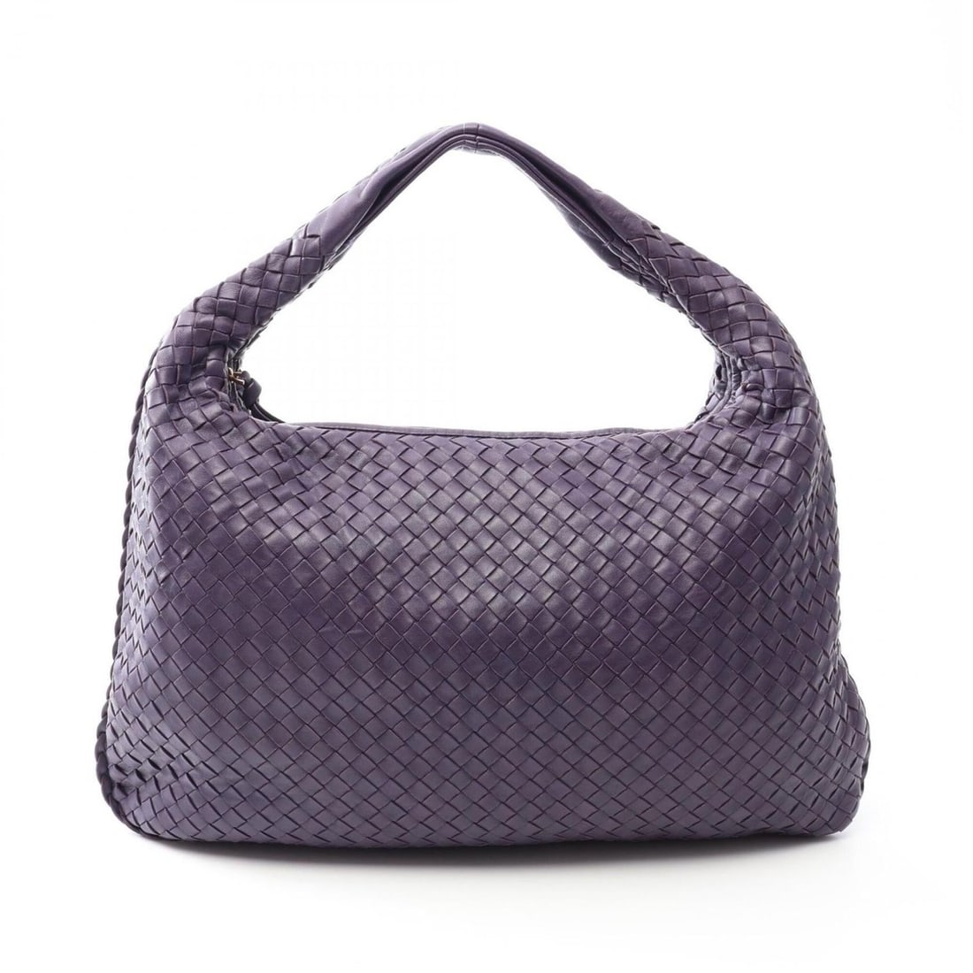 Bottega Veneta Intrecciato Shoulder Bag/Handbag, Leather, Women's, Purple, 115654