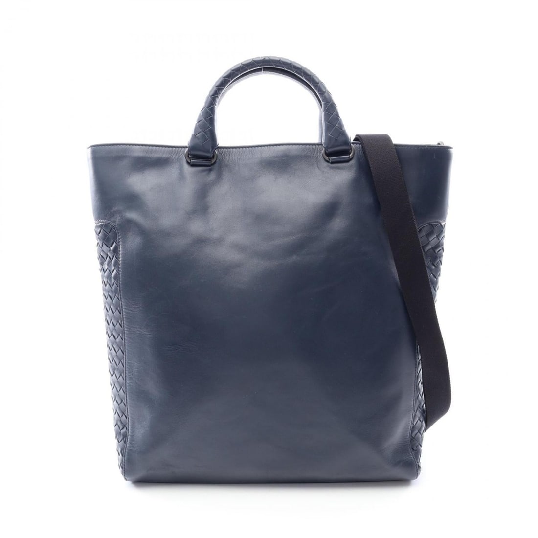 Bottega Veneta Intrecciato 2-Way Tote Bag/Handbag, Leather, Men's, Navy: --- Catalog ---Category: SizeSize (HxWxD): 36cm x 32.5cm x 9cm / 14.17'' x 12.79'' x 3.54''Category: DesignType: Handbag, Tote bagColor: NavyGender: MenMaterial: Leather Category: GeneralBrand: Botteg