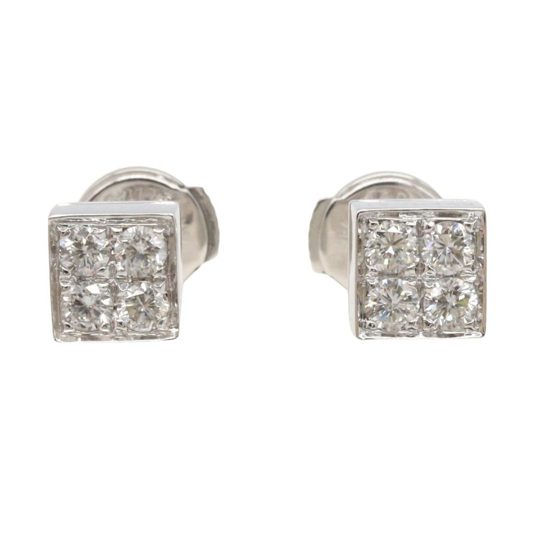 BVLGARI Lucia Diamond Earrings, 18K White Gold (18KWG), Diamond, Women's, Silver/Clear Tone, 335061: --- Catalog ---Category: SizeSize (HxWxD): 6.00mm x 6.00mm / 0.24'' x 0.24''Category: DesignType: Stud earringsColor: Clear, SilverStone: DiamondGender: WomenMaterial: White gold (18K)Category: Genera