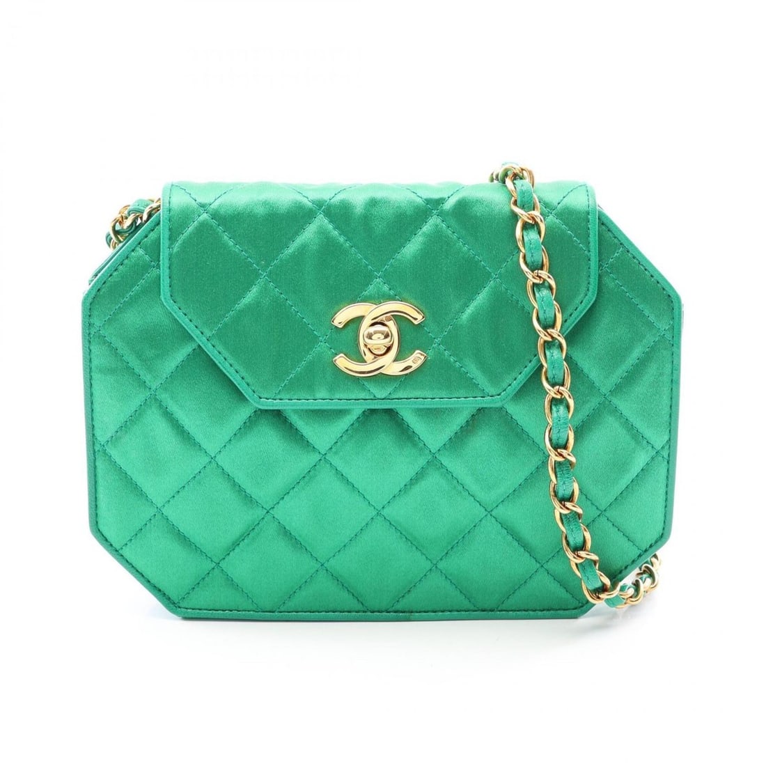 Chanel Matelassé Mini Shoulder Bag/Handbag, Fabric, Women's, Green: --- Catalog ---Category: SizeSize (HxWxD): 14cm x 14cm x 4cm / 5.51'' x 5.51'' x 1.57''Category: DesignType: Handbag, Shoulder bagColor: GreenGender: WomenMaterial: Fabric Category: GeneralBrand: Chan