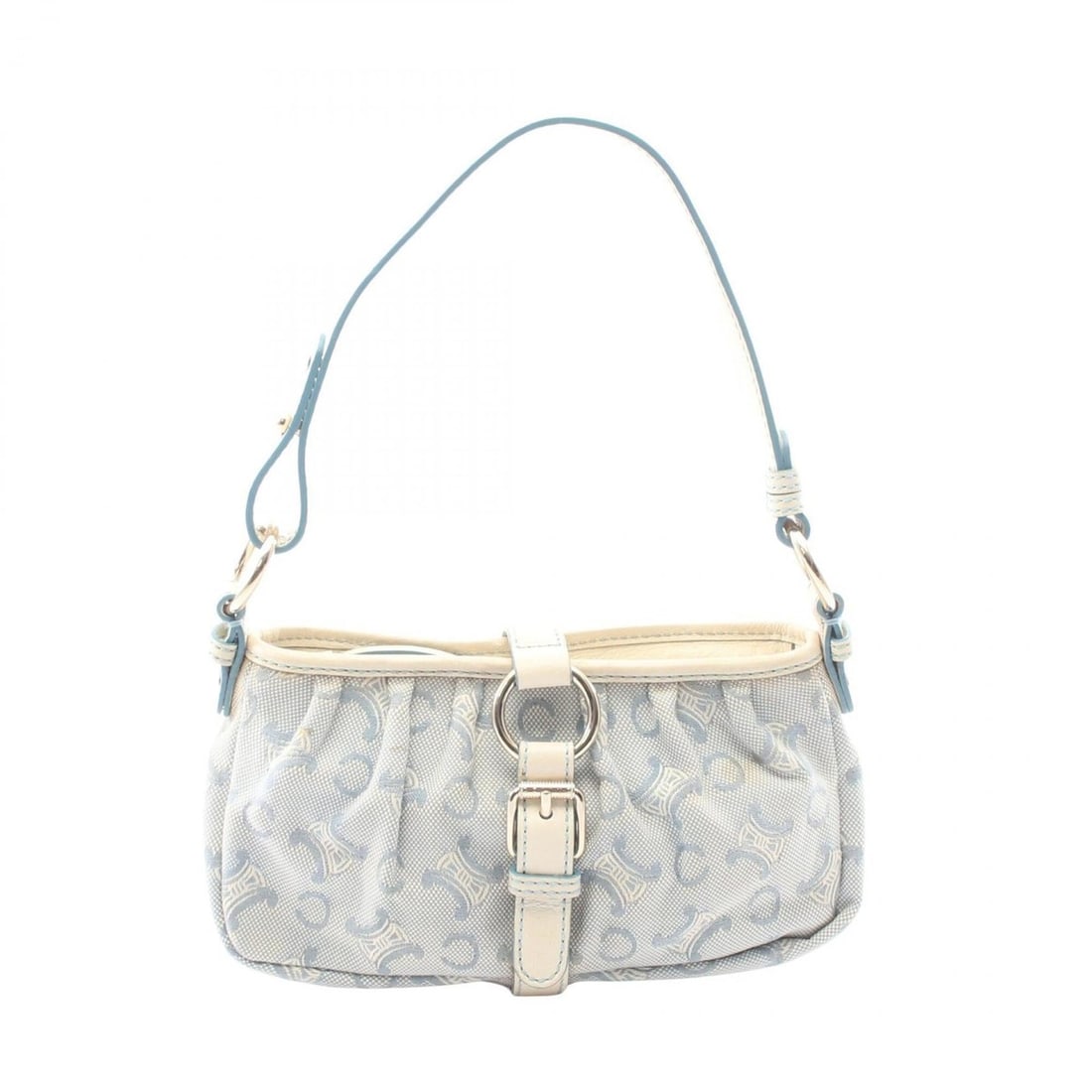Celine Paris Macadam handbag, canvas and leather, women's, blue white.: --- Catalog ---Category: SizeSize (HxWxD): 12.5cm x 23cm x 5cm / 4.92'' x 9.05'' x 1.96''Category: DesignType: HandbagColor: Blue, WhiteGender: WomenMaterial: Canvas , Leather Category: GeneralBrand: 