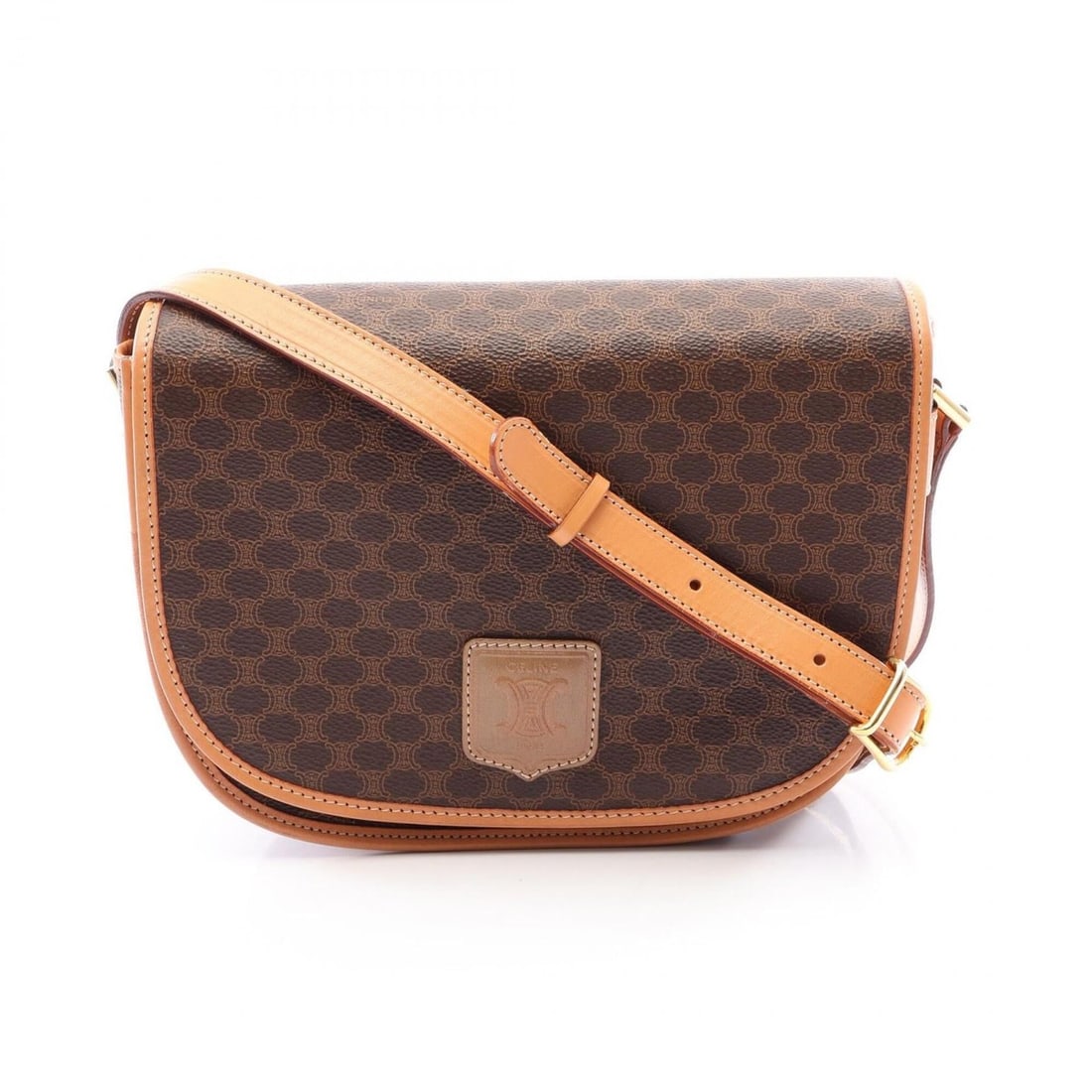 Celine Macadam Shoulder Bag/Handbag, Coated Canvas and Leather, Women's, Brown (1 of 11)