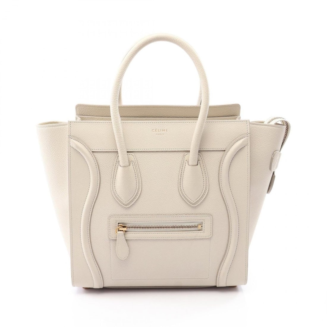Celine Luggage Micro Shopper Tote Bag Handbag Leather Women's White: --- Catalog ---Category: SizeSize (HxWxD): 26cm x 26cm x 13cm / 10.23'' x 10.23'' x 5.11''Category: DesignType: Handbag, Tote bagColor: WhiteGender: WomenMaterial: Leather Category: GeneralBrand: Celi