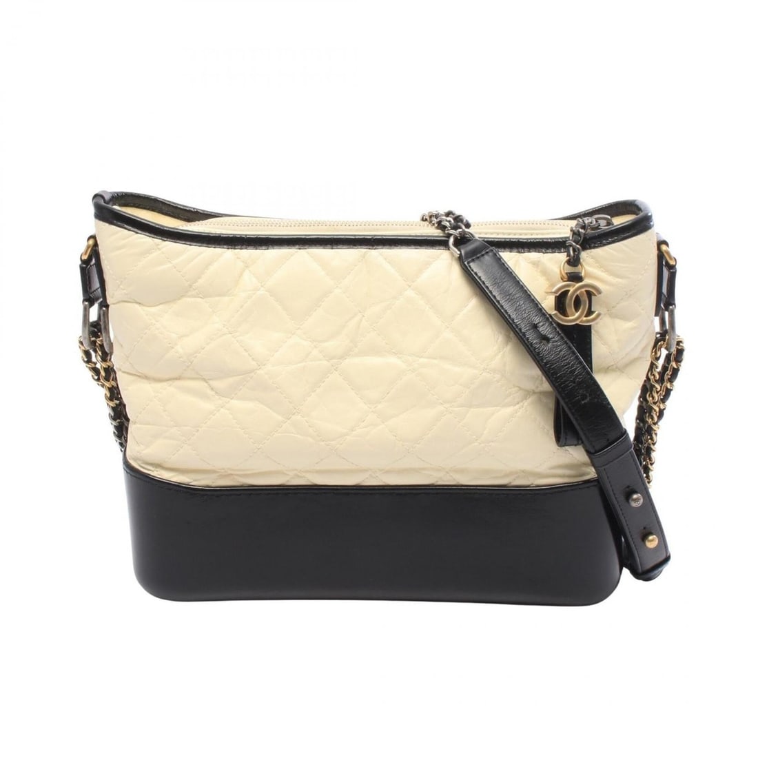 Chanel Gabrielle de Large Hobo Shoulder Bag/Handbag with Combination Hardware, Calfskin Leather,: --- Catalog ---Category: SizeSize (HxWxD): 21.5cm x 27cm x 9.5cm / 8.46'' x 10.62'' x 3.74''Category: DesignType: Handbag, Shoulder bagColor: Black, WhiteGender: WomenMaterial: Leather Leather/Fur Typ