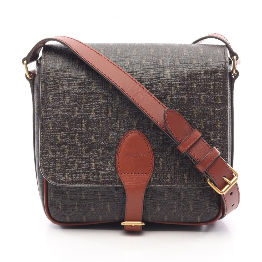 Yves Saint Laurent Saint Laurent Paris Le Monogram Medium Shoulder Bag/Handbag, Coated Canvas and: --- Catalog ---Category: SizeSize (HxWxD): 21.5cm x 21cm x 8cm / 8.46'' x 8.26'' x 3.14''Category: DesignType: Handbag, Shoulder bagColor: Brown, KhakiGender: WomenMaterial: PVC , Leather Category: Ge