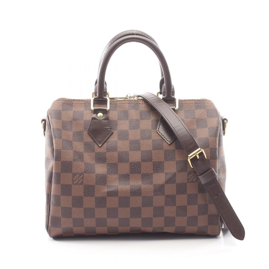 Louis Vuitton Speedy Bandoulière 25 2-Way Handbag, Coated Canvas and Leather, Damier Pattern,: --- Catalog ---Category: SizeSize (HxWxD): 19cm x 25cm x 14.5cm / 7.48'' x 9.84'' x 5.7''Category: DesignType: HandbagColor: Brown, Damier CanvasGender: WomenMaterial: Coated canvas , Damier Canvas , 