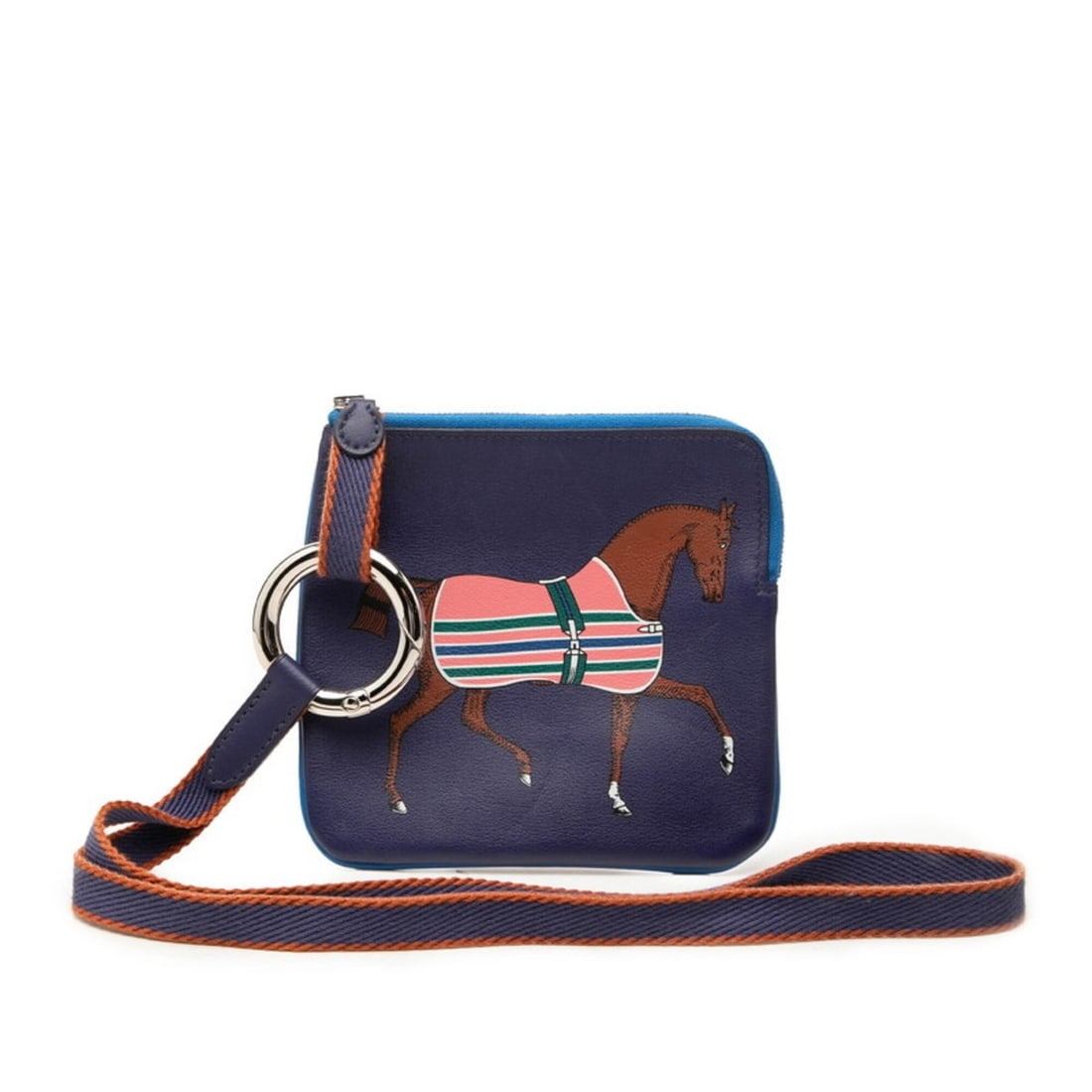 Hermes Carre Pocket Shoulder Bag Handbag Pouch C Stamp Navy Multicolor Swift Leather Women's HERMES: --- Catalog ---Category: SizeSize (HxWxD): 13cm x 13.5cm x 1cm / 5.11'' x 5.31'' x 0.39''Category: DesignType: Handbag, Pouch, Shoulder bagColor: Multi-color, NavyGender: WomenMaterial: Swift leather 