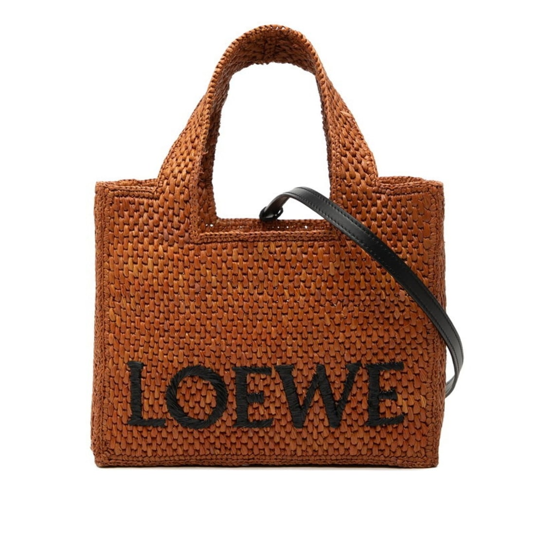 Loewe Font Tote Small Handbag Shoulder Bag 2-Way Basket Brown Raffia Leather Women's LOEWE: --- Catalog ---Category: SizeSize (HxWxD): 19.5cm x 23.5cm x 10.5cm / 7.67'' x 9.25'' x 4.13''Category: DesignType: Handbag, Shoulder bagColor: BrownGender: WomenMaterial: Raffia , Leather Category: G