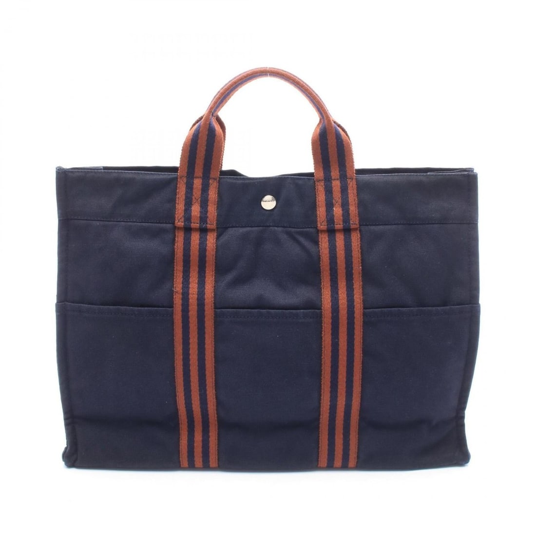 Hermes HERMES Fourre-Tout MM Tote Bag Handbag Canvas Women's Navy: --- Catalog ---Category: SizeSize (HxWxD): 31cm x 42cm x 11cm / 12.2'' x 16.53'' x 4.33''Category: DesignType: Handbag, Tote bagColor: NavyGender: WomenMaterial: Canvas Hardware Color: SilverCategory: