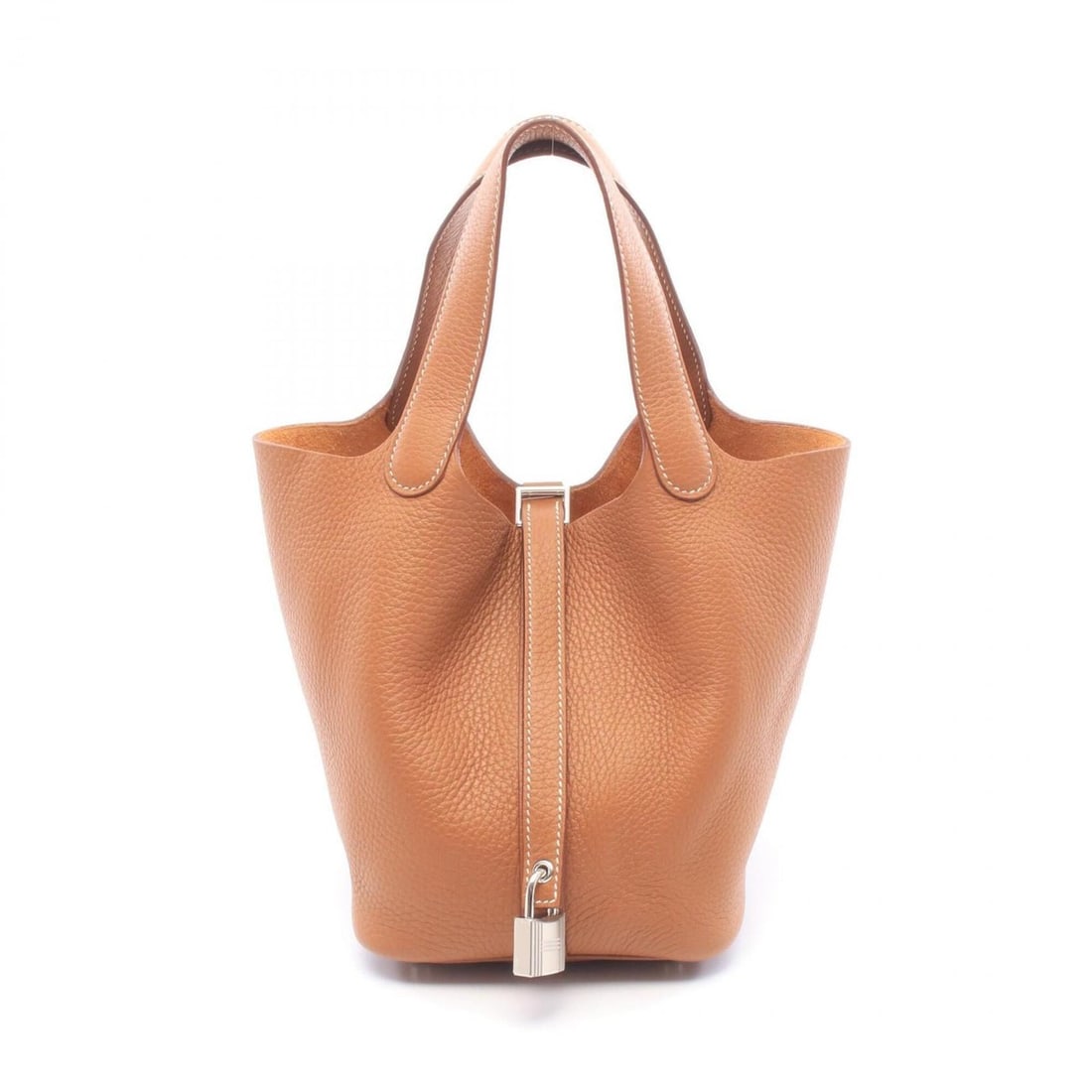Hermes Picotin Lock PM Gold Handbag, Taurillon Clemence Leather, Women's, Brown Tones: --- Catalog ---Category: SizeSize (HxWxD): 18.5cm x 19cm x 13.5cm / 7.28'' x 7.48'' x 5.31''Category: DesignType: HandbagColor: BrownGender: WomenMaterial: Taurillon clemence leather Hardware Color: S