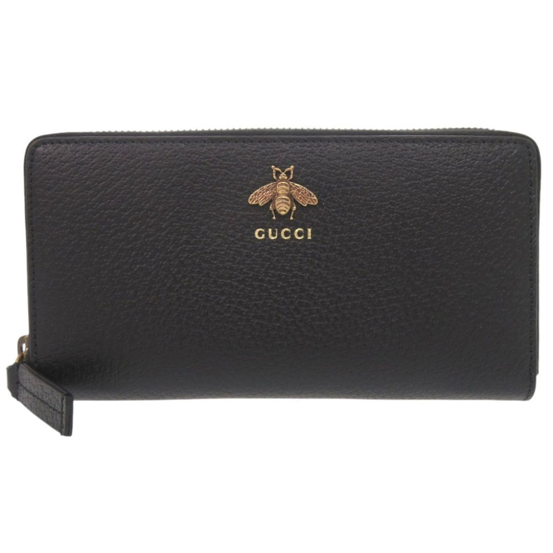 Gucci Animalier 523667 Leather Black Round Zip Long Wallet 0966GUCCI (1 of 10)
