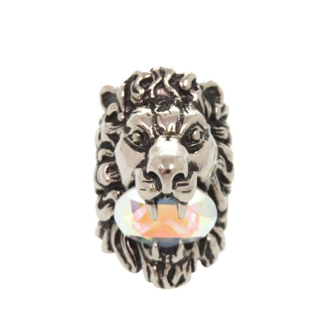Gucci Lion Head Metal Stone #10 (approx.) Silver Ring 1480GUCCI: --- Catalog ---Category: SizeJP Size: 10US Size: 5.5Category: DesignType: Band ringColor: SilverGender: Men,WomenMaterial: MetalCategory: GeneralBrand: GucciCountry of Origin: Italy--- Item List ---Se
