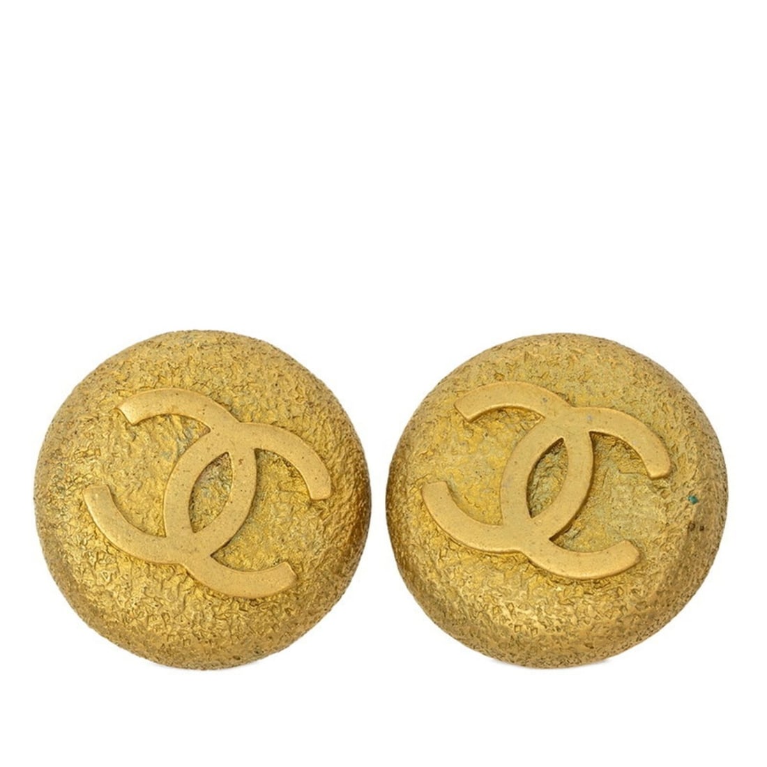 Chanel Coco Mark Vintage Round Earrings, 94A Stamp, Gold Plated, Women's CHANEL: --- Catalog ---Category: SizeSize (HxWxD): 25.40mm x 25.40mm / 1.00'' x 1.00''Category: DesignType: Clip earringsColor: GoldGender: WomenCategory: GeneralBrand: Chanel--- Item List ---Section: Conditi