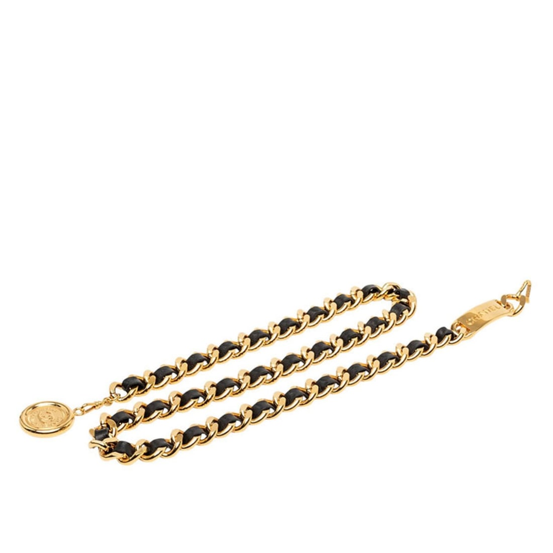 Chanel 31 RUE CAMBON Cambon Chain Belt Gold Black Plated Leather Women's CHANEL (1 of 11)