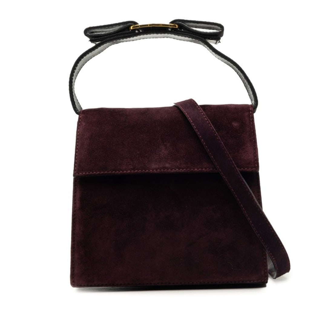 Salvatore Ferragamo Vara Handbag Shoulder Bag 2WAY BC213104 Burgundy Suede Women's: --- Catalog ---Category: SizeSize (HxWxD): 15.5cm x 16.5cm x 6cm / 6.1'' x 6.49'' x 2.36''Category: DesignType: Handbag, Shoulder bagColor: BurgundyGender: WomenMaterial: Suede Category: GeneralMPN: B