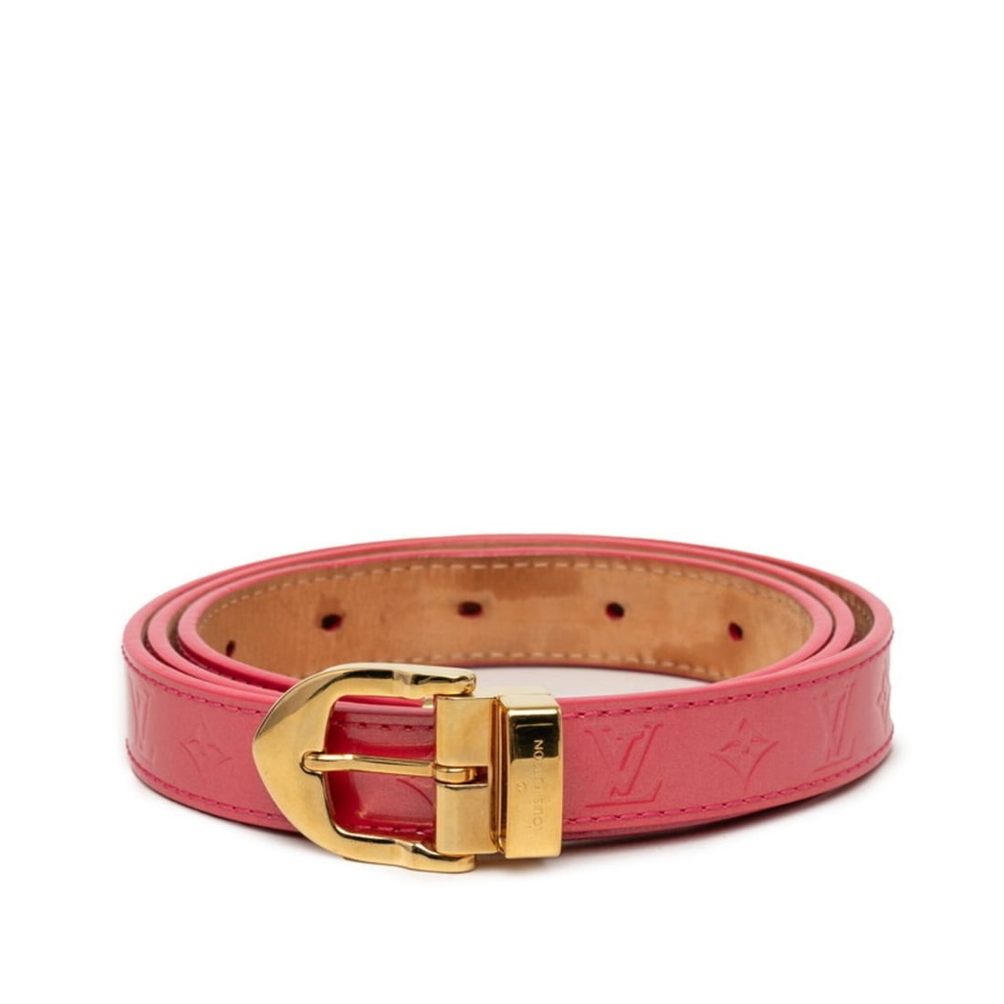 Louis Vuitton Monogram Vernis Ceinture Classic Belt, Size 90 (36), M6934U, Pink, Gold Hardware,: --- Catalog ---Category: SizeLength: 85cm - 95cm / 33.46'' - 37.4''Category: DesignType: Standard beltColor: PinkGender: WomenLeather/Fur Type: Patent leatherMaterial (Strap): Leather Category: Genera