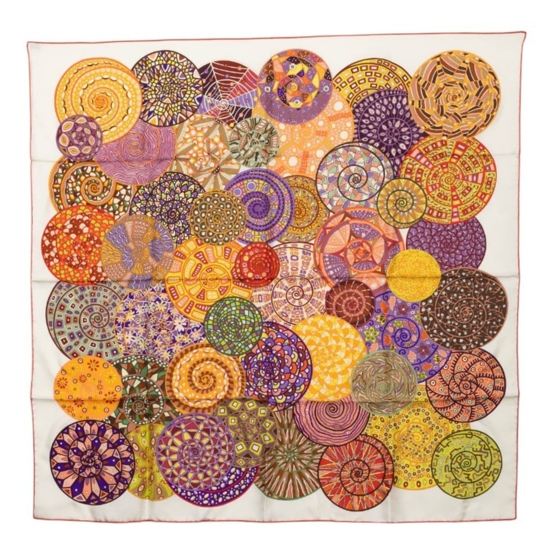 Hermes Carre 90 Reves d'Escargots (Snail's Dream) Scarf/Muffler, Multicolor Silk, Women's HERMES: --- Catalog ---Category: SizeSize (LxW): 86cm x 87.5cm / 33.85'' x 34.44''Category: DesignType: ScarfColor: Multi-colorGender: WomenMaterial: Silk Category: GeneralBrand: Hermes--- Item List ---Sectio