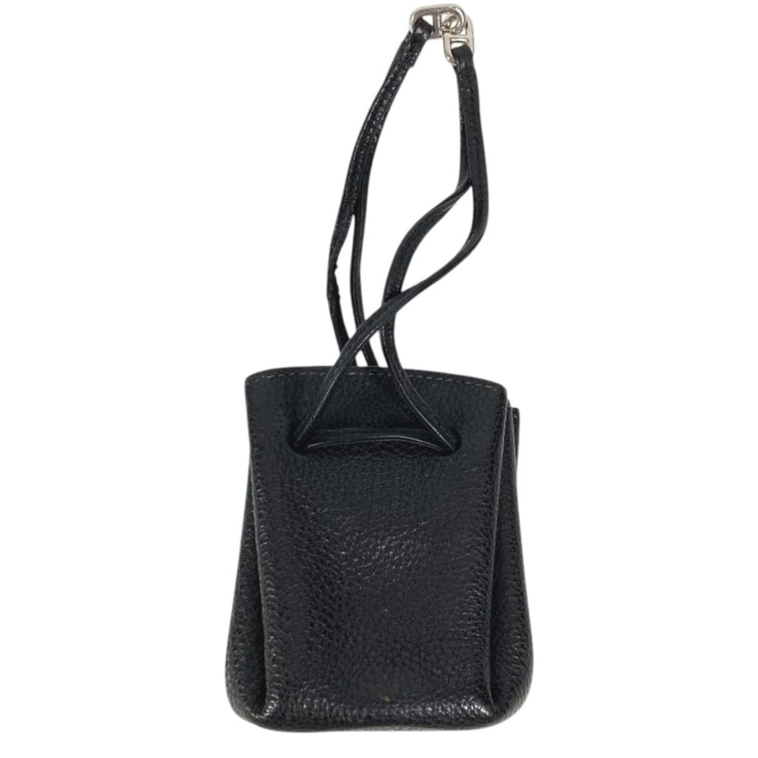 HERMES Vespa drawstring pouch, accessory case, handbag, leather men's and women's, black.: --- Catalog ---Category: SizeSize (HxWxD): 8.5cm x 7cm / 3.34'' x 2.75''Category: DesignType: Handbag, PouchColor: BlackGender: Men,WomenMaterial: Leather Category: GeneralBrand: HermesCountry of Orig