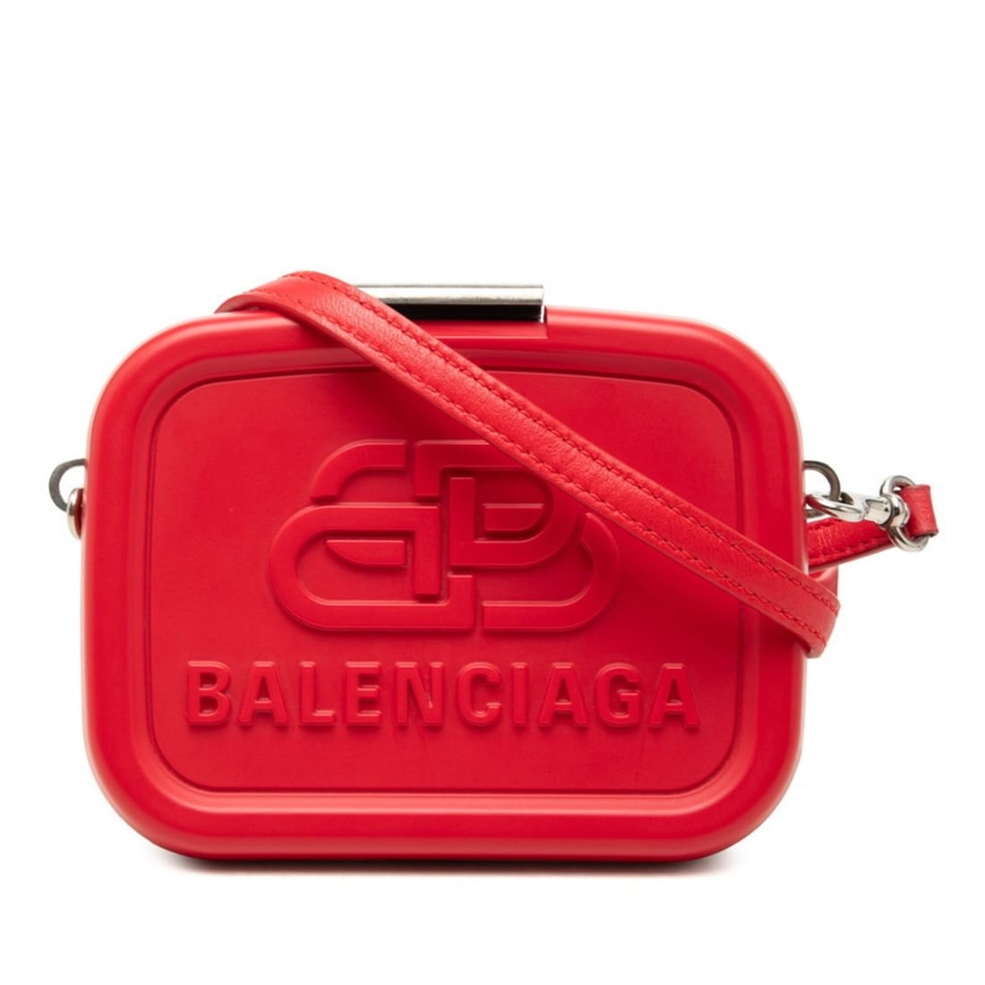 Balenciaga Lunchbox Mini Case Crossbody Shoulder Bag 638324 Red Plastic Leather Women's BALENCIAGA: --- Catalog ---Category: SizeStrap Drop: 52cm / 20.47''Size (HxWxD): 9.5cm x 12.5cm x 4cm / 3.74'' x 4.92'' x 1.57''Category: DesignType: Shoulder bagColor: Red colorGender: WomenMaterial: Plastic , L