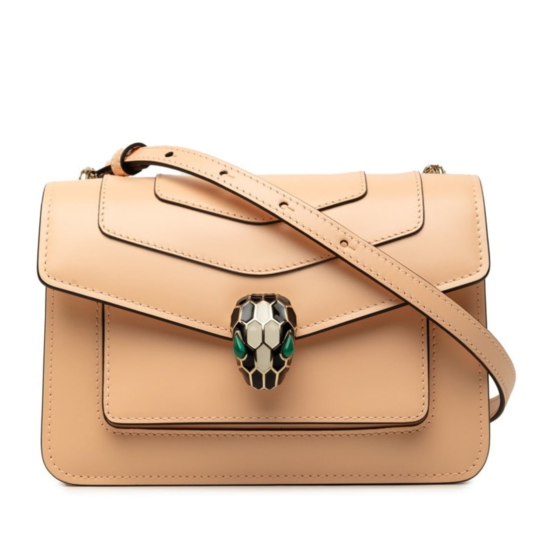 Bulgari Serpenti Forever Chain Shoulder Bag, Beige Leather, Women's BVLGARI: --- Catalog ---Category: SizeSize (HxWxD): 12.5cm x 19cm x 7.5cm / 4.92'' x 7.48'' x 2.95''Category: DesignType: Shoulder bagColor: BeigeGender: WomenMaterial: Leather Category: GeneralBrand: Bvlgari-