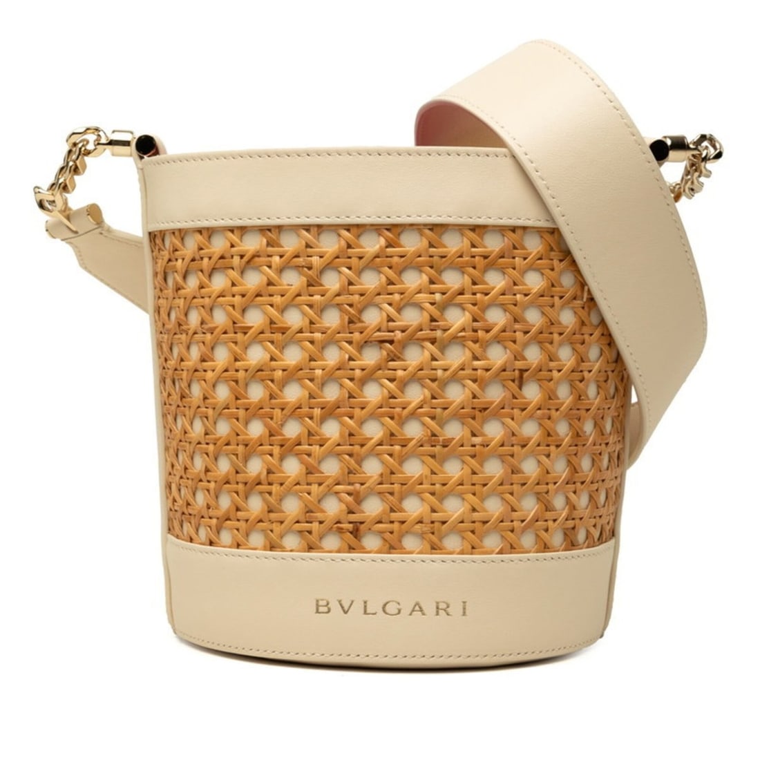 Bulgari Serpenti Forever Basket Bag Bucket Shoulder Ivory Natural Pink Rattan Leather Women's: --- Catalog ---Category: SizeSize (HxWxD): 17cm x 15cm x 15cm / 6.69'' x 5.9'' x 5.9''Category: DesignType: Pouch, Shoulder bagColor: Ivory, PinkGender: WomenMaterial: Rattan , Leather Category: Gener