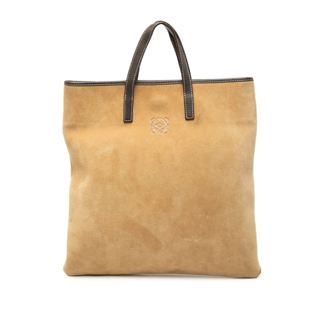 Loewe Anagram Tote Bag Handbag Brown Suede Leather Women's LOEWE (1 of 8)