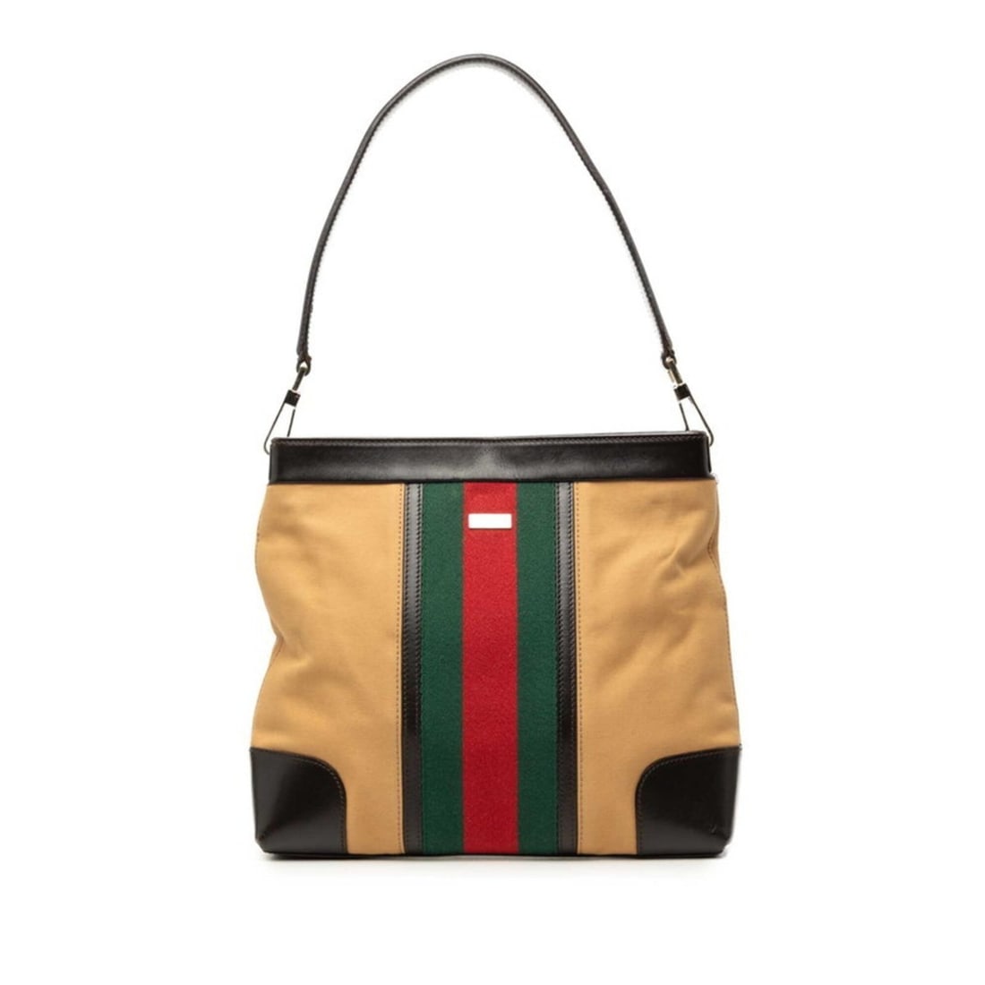 Gucci Sherry Line Handbag One-Shoulder Bag 001 4231 Beige Dark Brown Canvas Leather Women's GUCCI: --- Catalog ---Category: SizeSize (HxWxD): 26cm x 27.5cm x 5.5cm / 10.23'' x 10.82'' x 2.16''Category: DesignType: Handbag, Shoulder bagColor: Beige, Dark brownGender: WomenMaterial: Canvas , Leather 