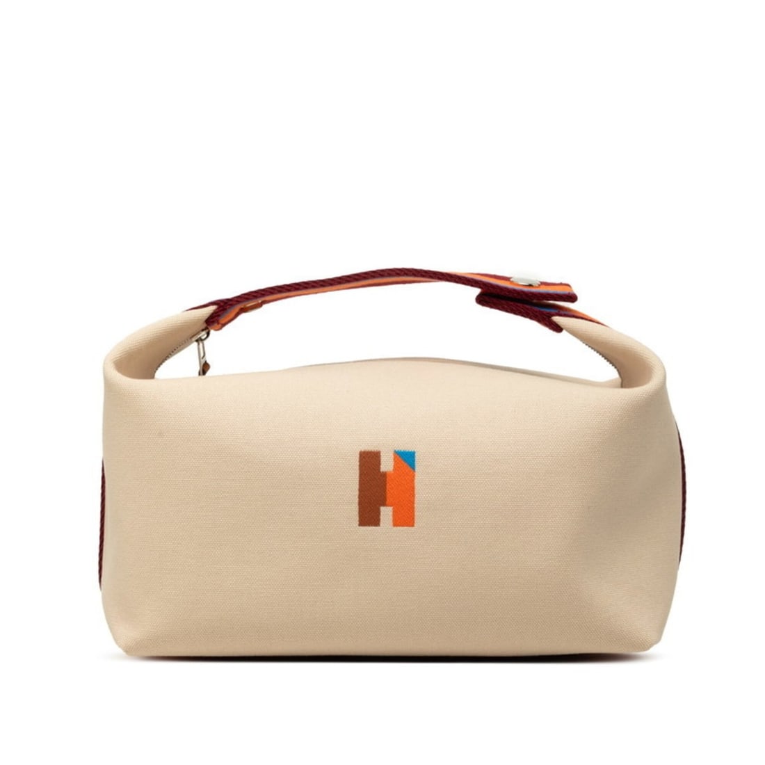 Hermes Bride à Black GM Handbag, Pouch, Beige, Silver Hardware, Canvas, Women's HERMES: --- Catalog ---Category: SizeHandle Drop: 9.00cm / 3.54''Size (HxWxD): 21cm x 24.5cm x 15cm / 8.26'' x 9.64'' x 5.9''Category: DesignType: HandbagColor: BeigeGender: WomenClosure: ZipperMaterial: Canv