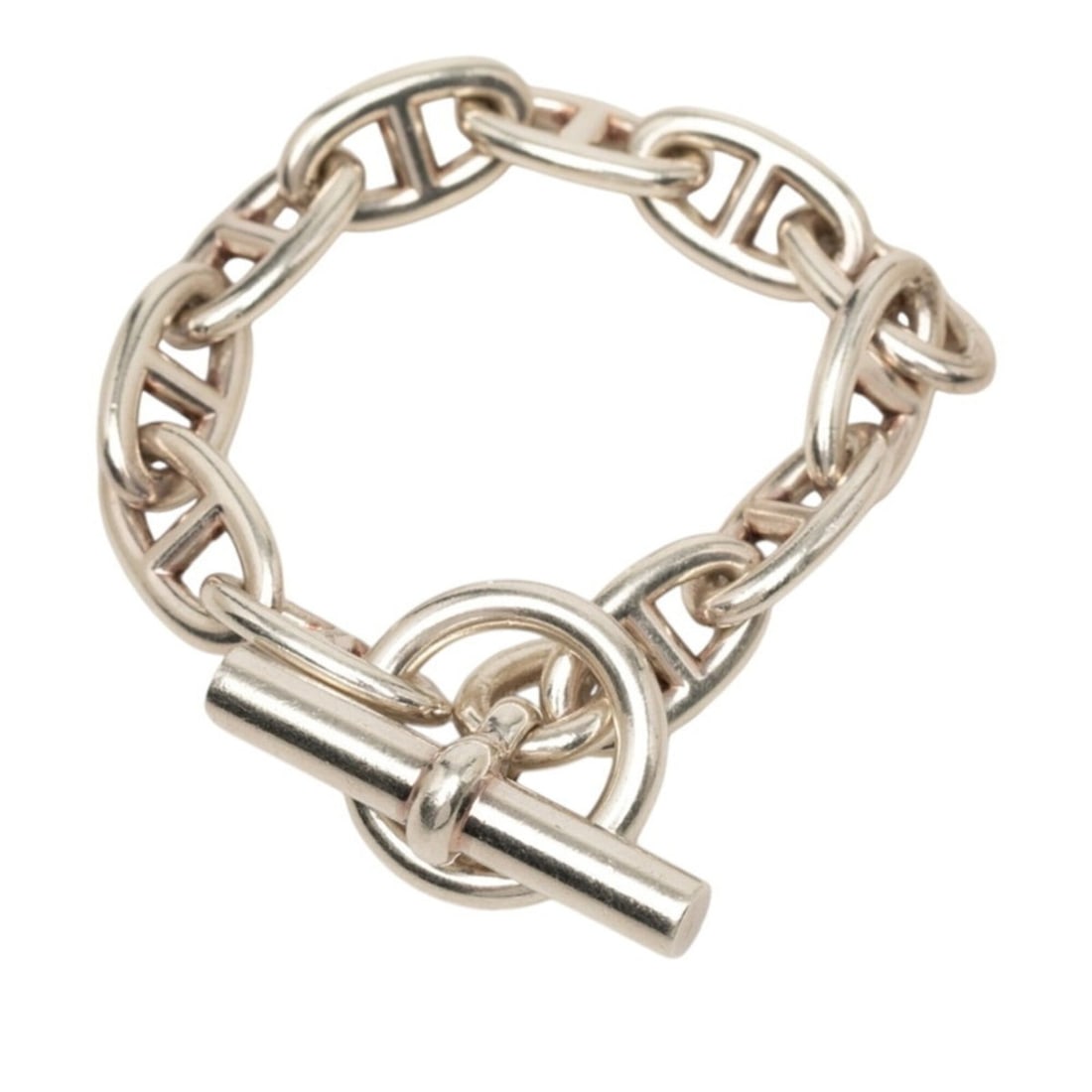 Hermes Chaine d'Ancre GM 11-link chain bracelet, SV925 sterling silver, women's. (1 of 16)