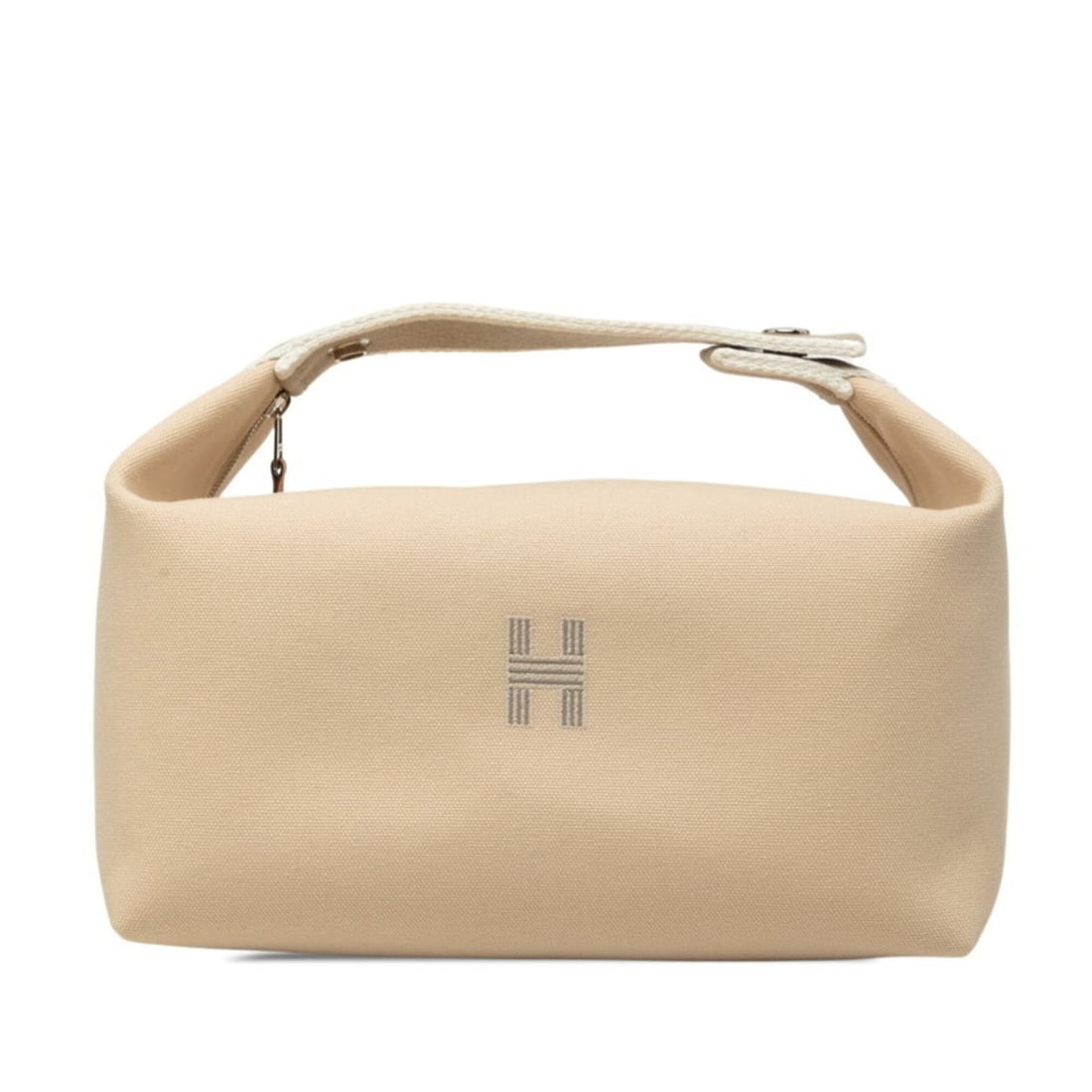 Hermes Bride à Black GM Handbag, Pouch, Beige, Gray, Cotton, Women's HERMES (1 of 17)