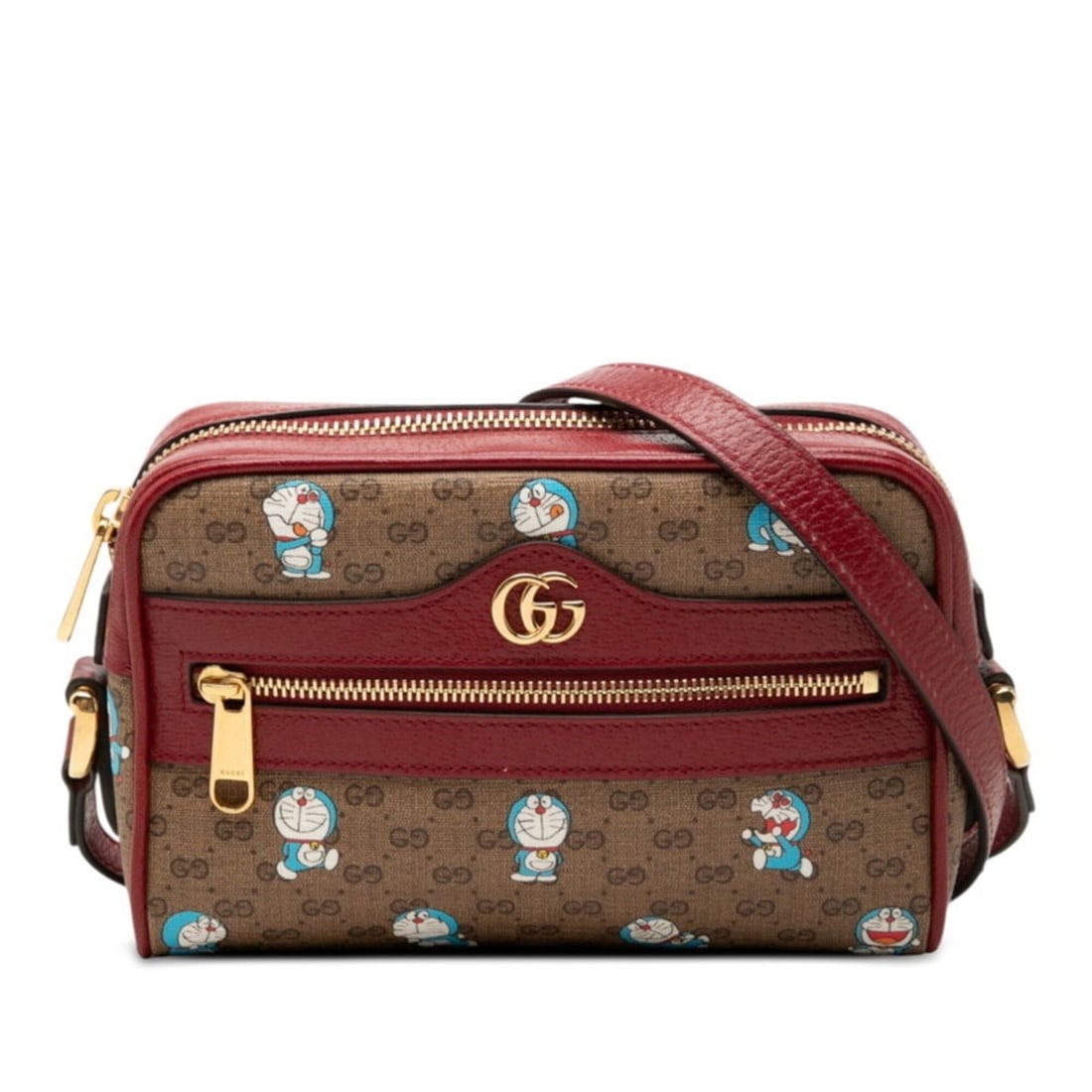 Gucci x Doraemon GG Supreme Crossbody Mini Shoulder Bag 647784 Brown Bordeaux Leather Women's GUCCI: --- Catalog ---Category: SizeSize (HxWxD): 12cm x 18cm x 5.5cm / 4.72'' x 7.08'' x 2.16''Category: DesignType: Shoulder bagColor: Bordeaux, BrownGender: WomenMaterial: PVC , Leather Category: GeneralM