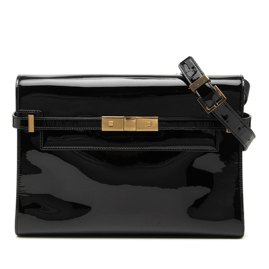Saint Laurent Manhattan Shoulder Bag 579271 Black Patent Leather Women's SAINT LAURENT: --- Catalog ---Category: SizeSize (HxWxD): 20.5cm x 29cm x 8cm / 8.07'' x 11.41'' x 3.14''Category: DesignType: Shoulder bagColor: BlackGender: WomenMaterial: Patent leather Category: GeneralMPN: 5792