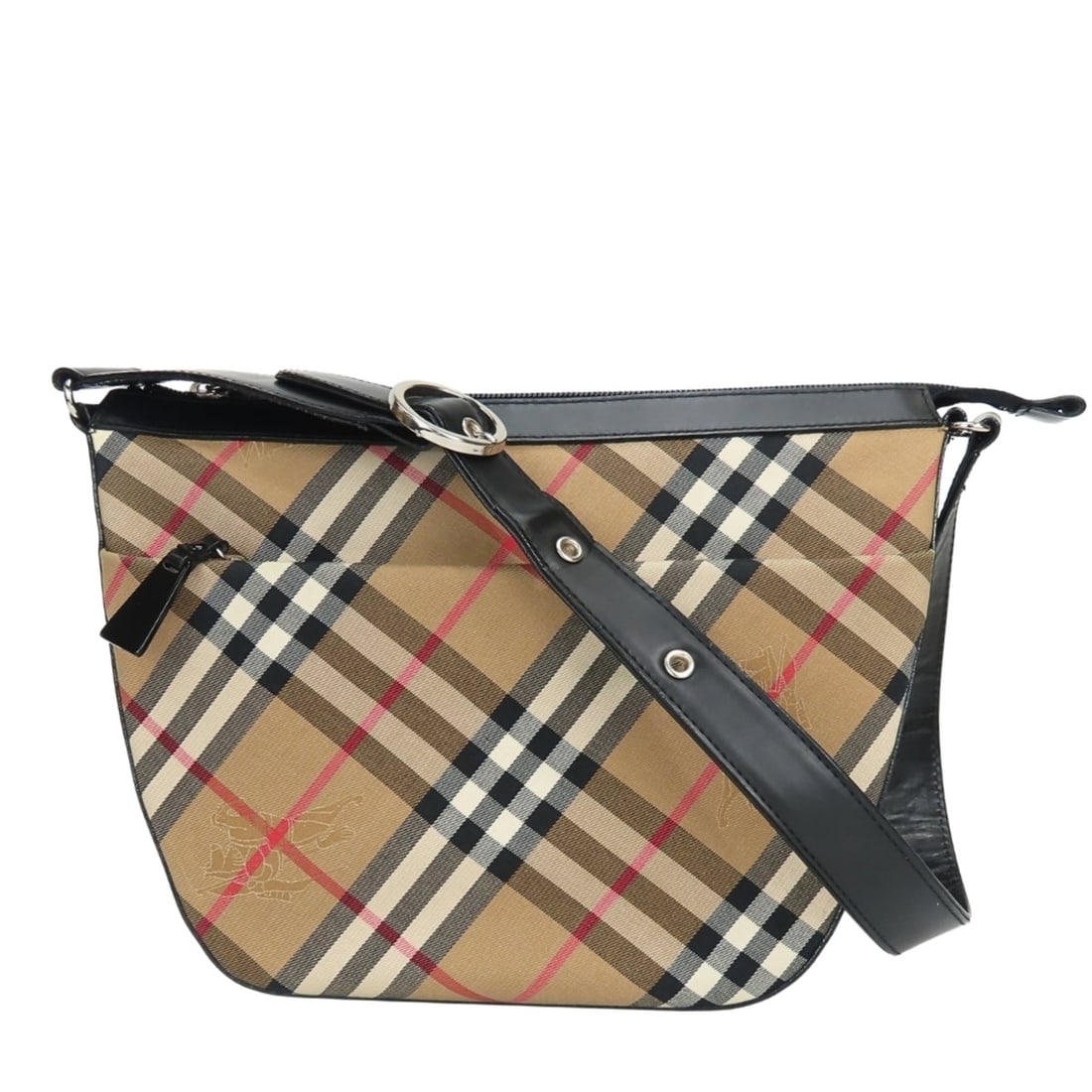 Burberrys Nova Check Shoulder Bag, Canvas and Leather, Beige Black, One-Shoulder Style, Women's.: --- Catalog ---Category: SizeSize (HxWxD): 20.5cm x 28.5cm x 20.5cm / 8.07'' x 11.22'' x 8.07''Category: DesignType: Shoulder bagColor: Beige, BlackGender: WomenMaterial: Canvas , Leather Category: