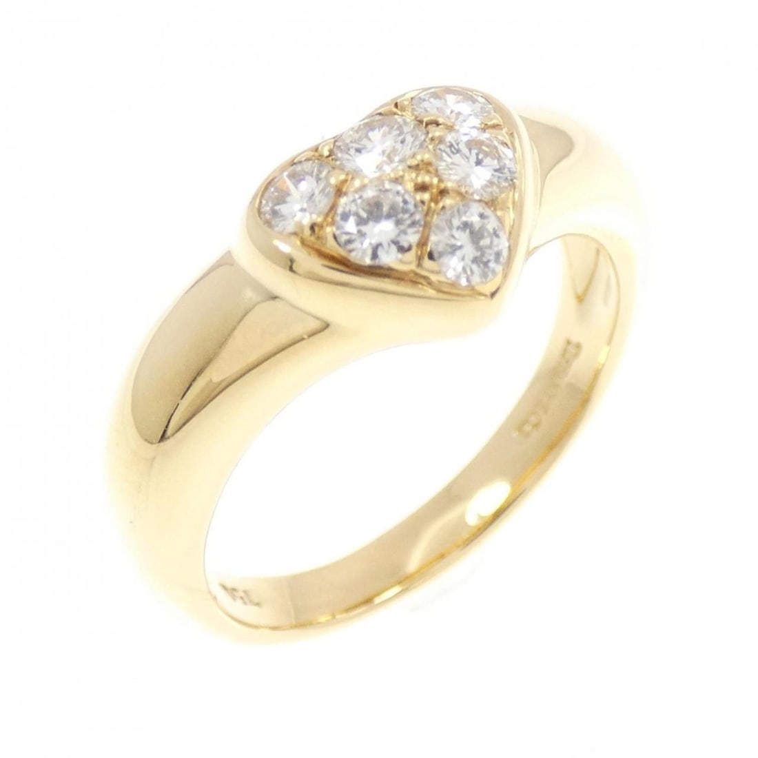 Tiffany Pave Heart Ring: --- Catalog ---Category: SizeJP Size: 11US Size: 6Category: DesignType: Band ringGender: WomenMaterial: Yellow gold (18K)Category: GeneralBrand: Tiffany--- Item List ---Section: ConditionRanking: