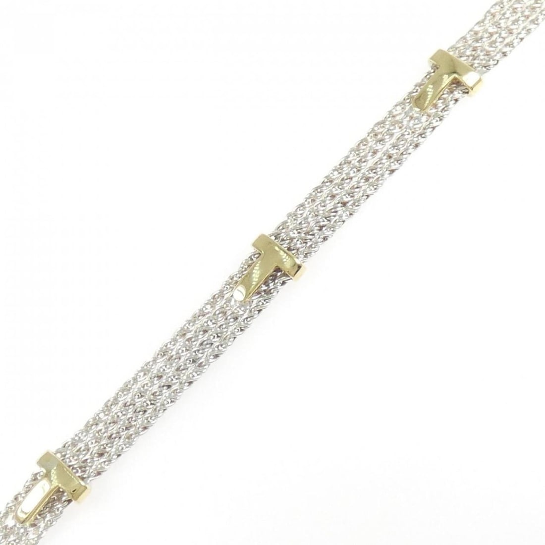 Tiffany & Co. 925 750YG Bracelet: --- Catalog ---Category: SizeLength: 18cm - 19.5cm / 7.08'' - 7.67''Category: DesignType: Charm braceletGender: WomenMaterial: Silver 925, Yellow gold (18K)Category: GeneralBrand: Tiffany--- Item