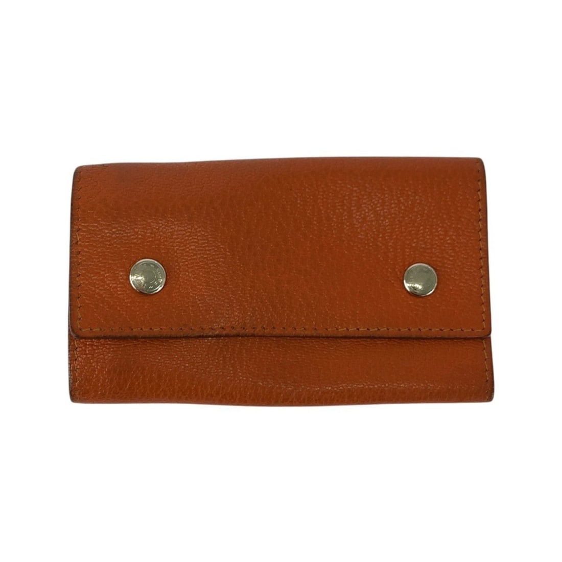 HERMES Hermes Sellier Etuicle 4 Orange Silver Hardware Leather Key Case 4-ring ?D Stamp Women's: --- Catalog ---Category: DesignType: KeycaseColor: OrangeGender: WomenMaterial: Leather Category: GeneralBrand: HermesCountry of Origin: FranceCategory: Physical PropertiesSize (HxWxD): 6.5cm x 10.5cm